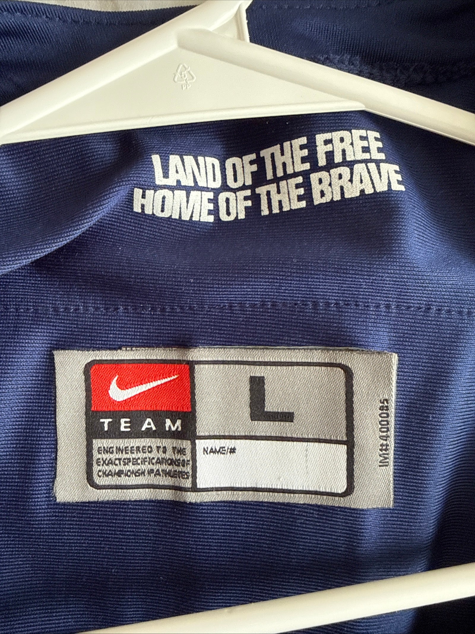 Men’s Nike Zach Parise 9 Team USA 2014 OLYMPICS HOCKEY JERSEY Sz L - Blue RARE - Kyle’s Football Cards