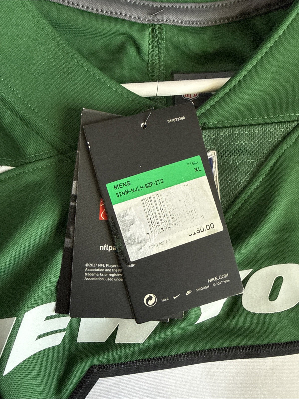 Men’s Nike Zach Wilson 2 New York Jets Vapor Limited Jersey Sz XL - NWT RARE - Kyle’s Football Cards