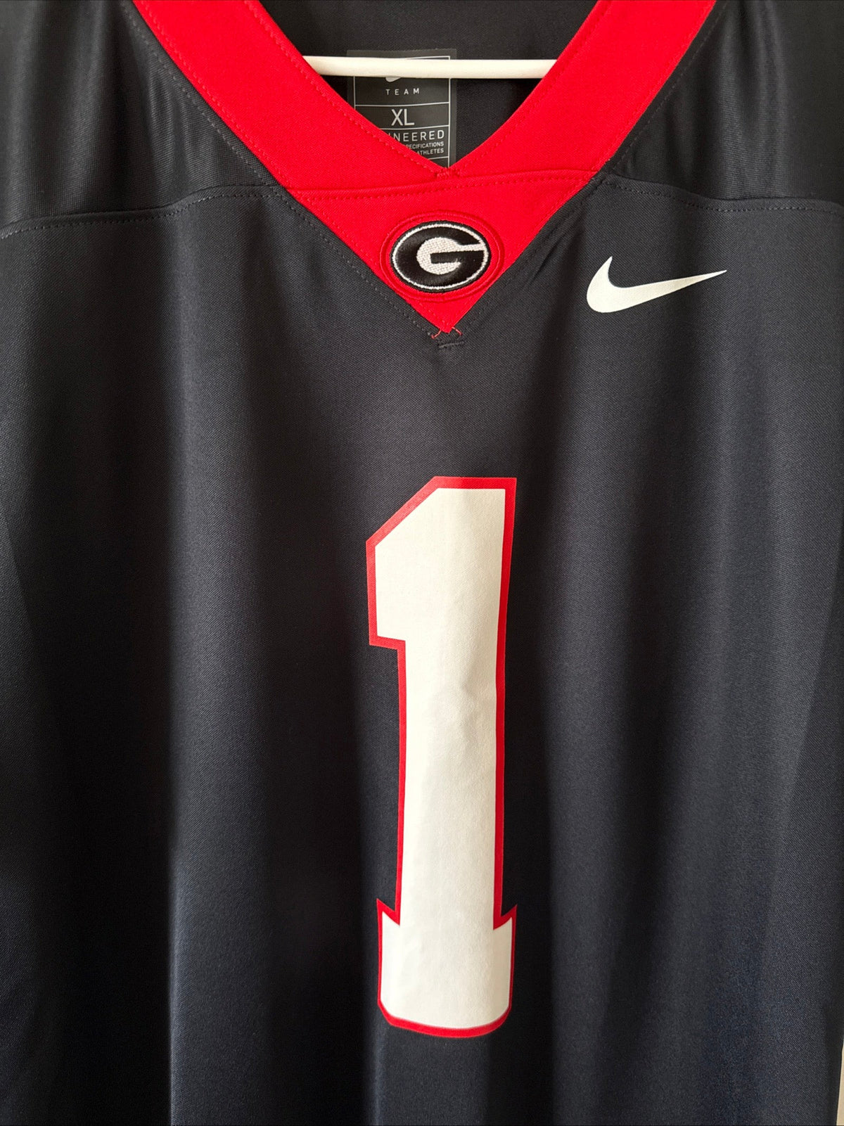 Men’s Nike Zachariah Branch #1 Georgia Bulldogs NCAA Football Jersey Sz XL RARE - Kyle’s Football Cards