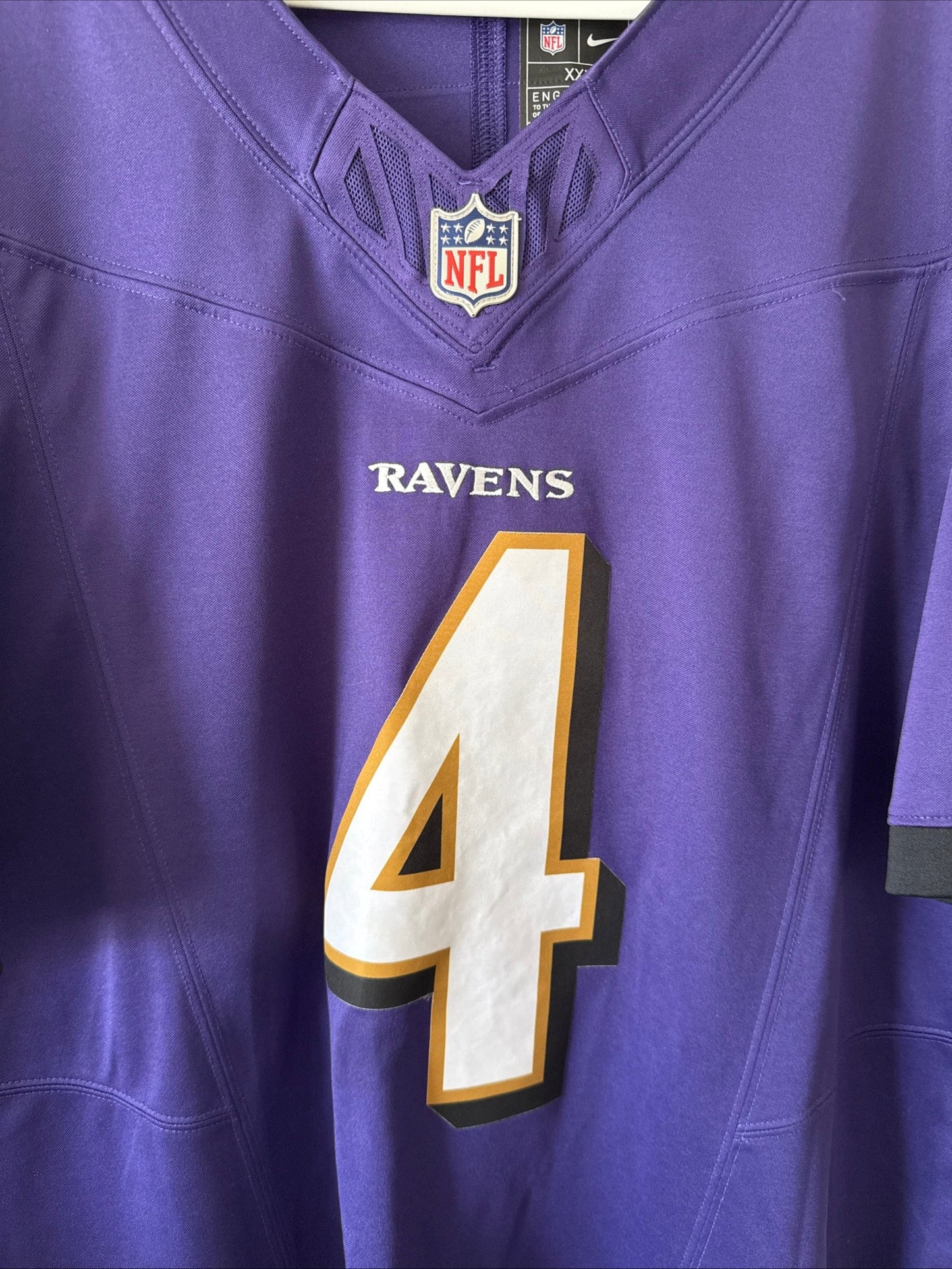 Men's Nike Zay Flowers 4 Baltimore Ravens Vapor Lmtd NFL Jersey Sz 2XL - RARE - Kyle’s Football Cards
