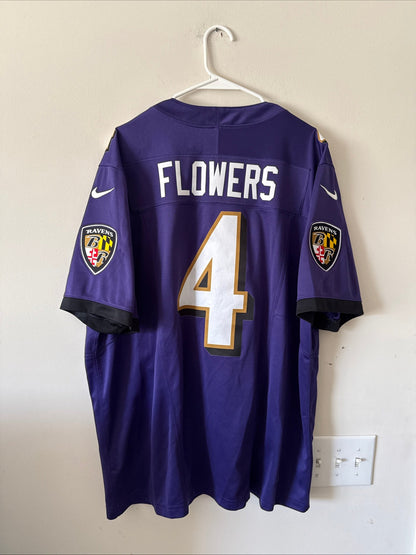 Men's Nike Zay Flowers 4 Baltimore Ravens Vapor Lmtd NFL Jersey Sz 2XL - RARE - Kyle’s Football Cards