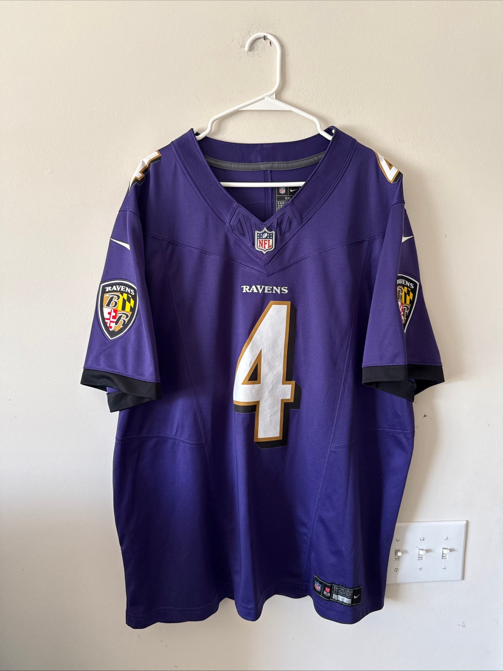 Men's Nike Zay Flowers 4 Baltimore Ravens Vapor Lmtd NFL Jersey Sz 2XL - RARE - Kyle’s Football Cards