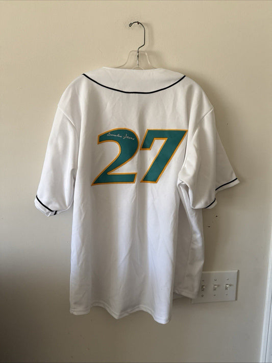 Men’s OT Sports Brandon Jones 27 Auto Myrtle Beach Pelicans Jersey Sz XL White - Kyle’s Football Cards