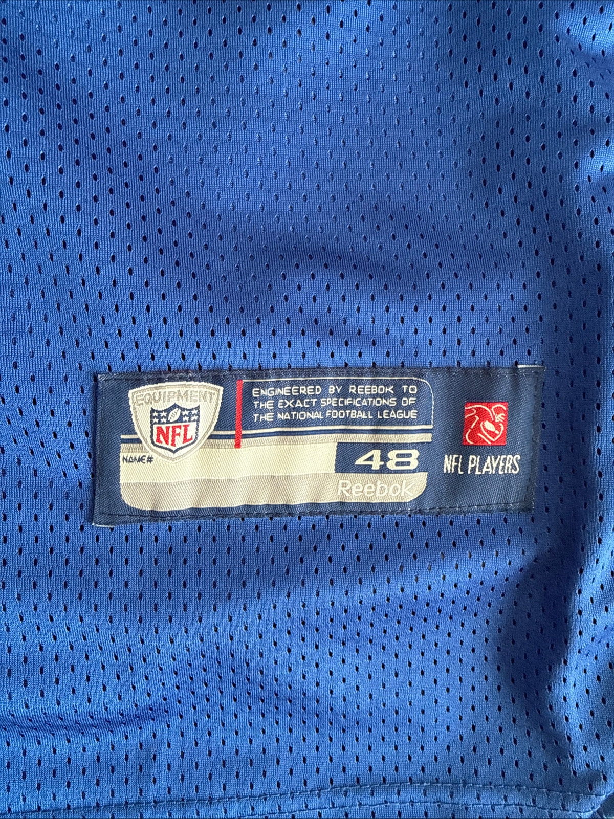 Men’s Reebok Ahmad Bradshaw #44 New York Giants NFL Jersey Sz 48 - Blue RARE - Kyle’s Football Cards