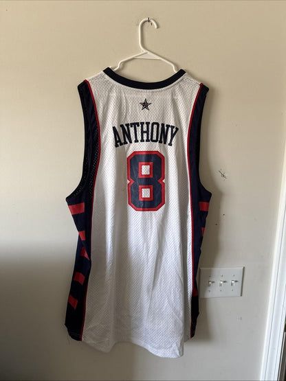 Men’s Reebok Carmelo Anthony #8 Team USA 2004 Olympics Jersey Sz 2XL - NWT RARE - Kyle’s Football Cards