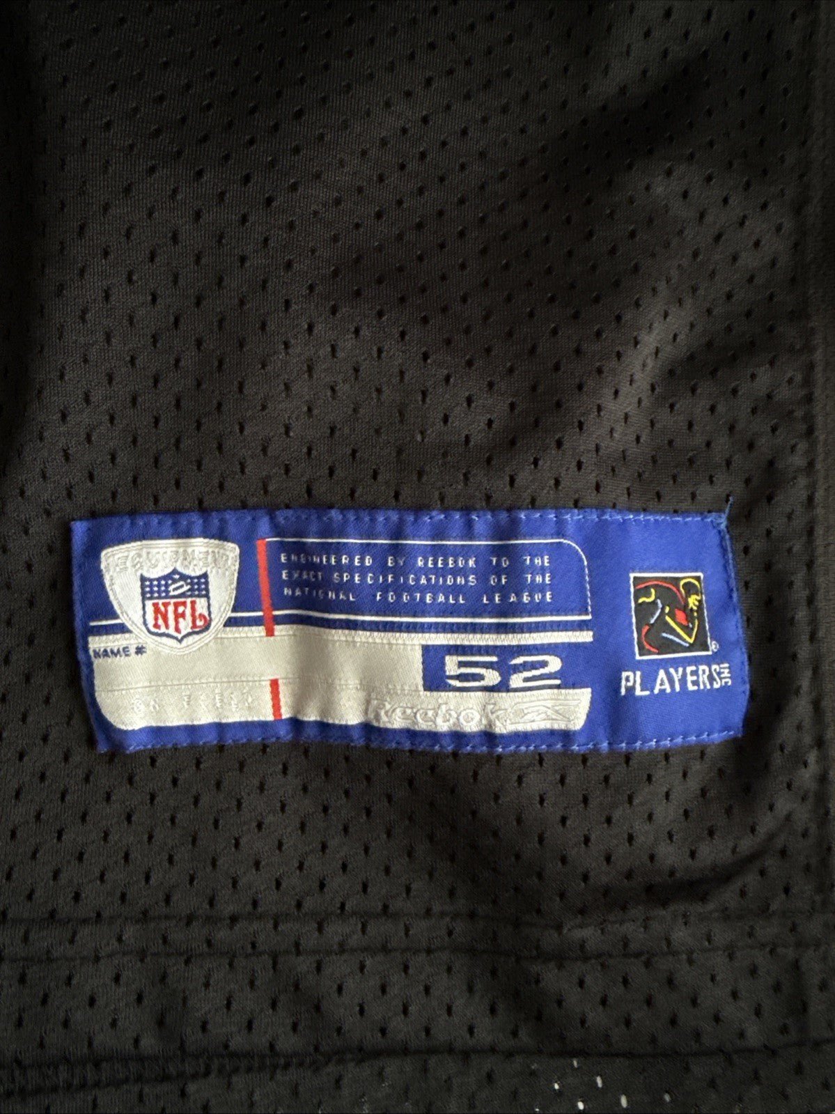 Men’s Reebok JULIUS PEPPERS 90 Carolina Panthers NFL Jersey Sz 52 - Black RARE - Kyle’s Football Cards