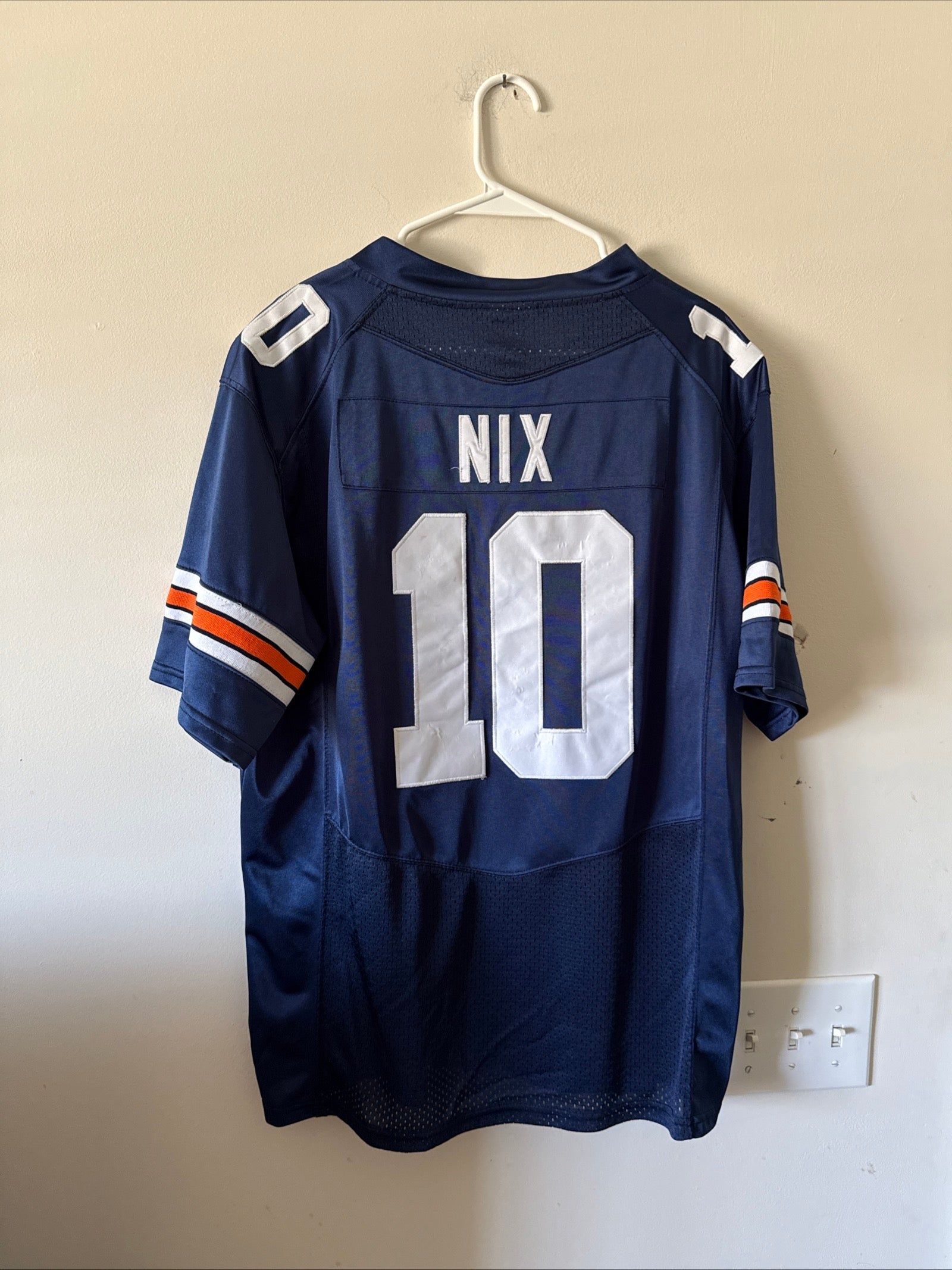 Men’s Under Armour Bo Nix 10 Auburn Tigers NCAA Football Jersey Sz L - RARE - Kyle’s Football Cards