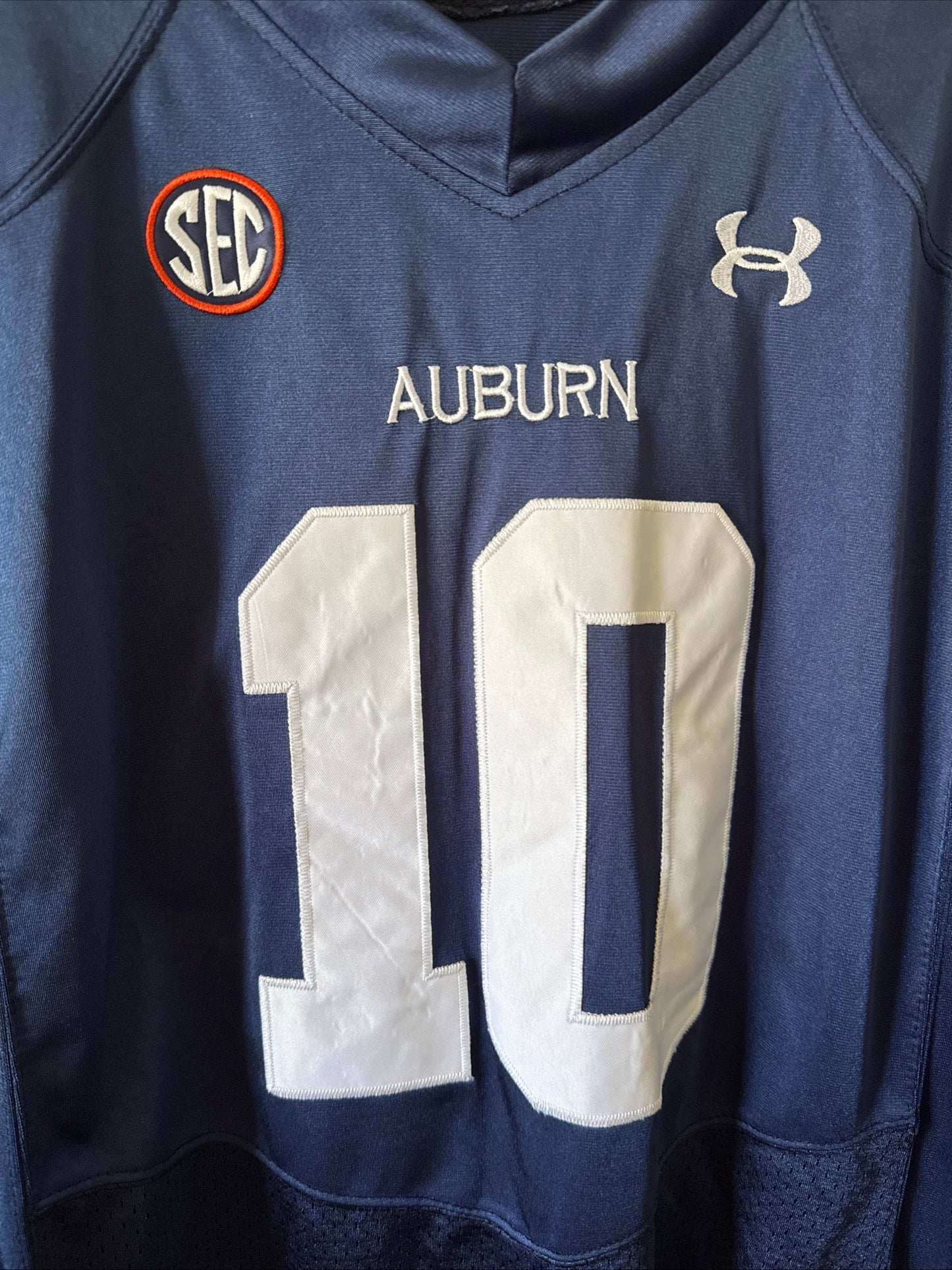 Men’s Under Armour Bo Nix 10 Auburn Tigers NCAA Football Jersey Sz L - RARE - Kyle’s Football Cards