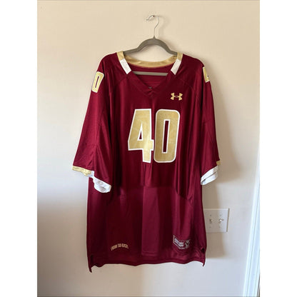Men’s Under Armour Boston College Eagles 40 Football Maroon Jersey Sz 2XL - Kyle’s Football Cards