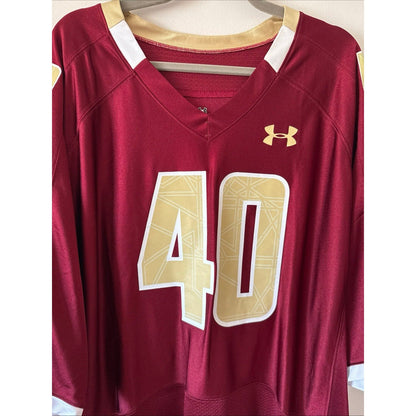 Men’s Under Armour Boston College Eagles 40 Football Maroon Jersey Sz 2XL - Kyle’s Football Cards