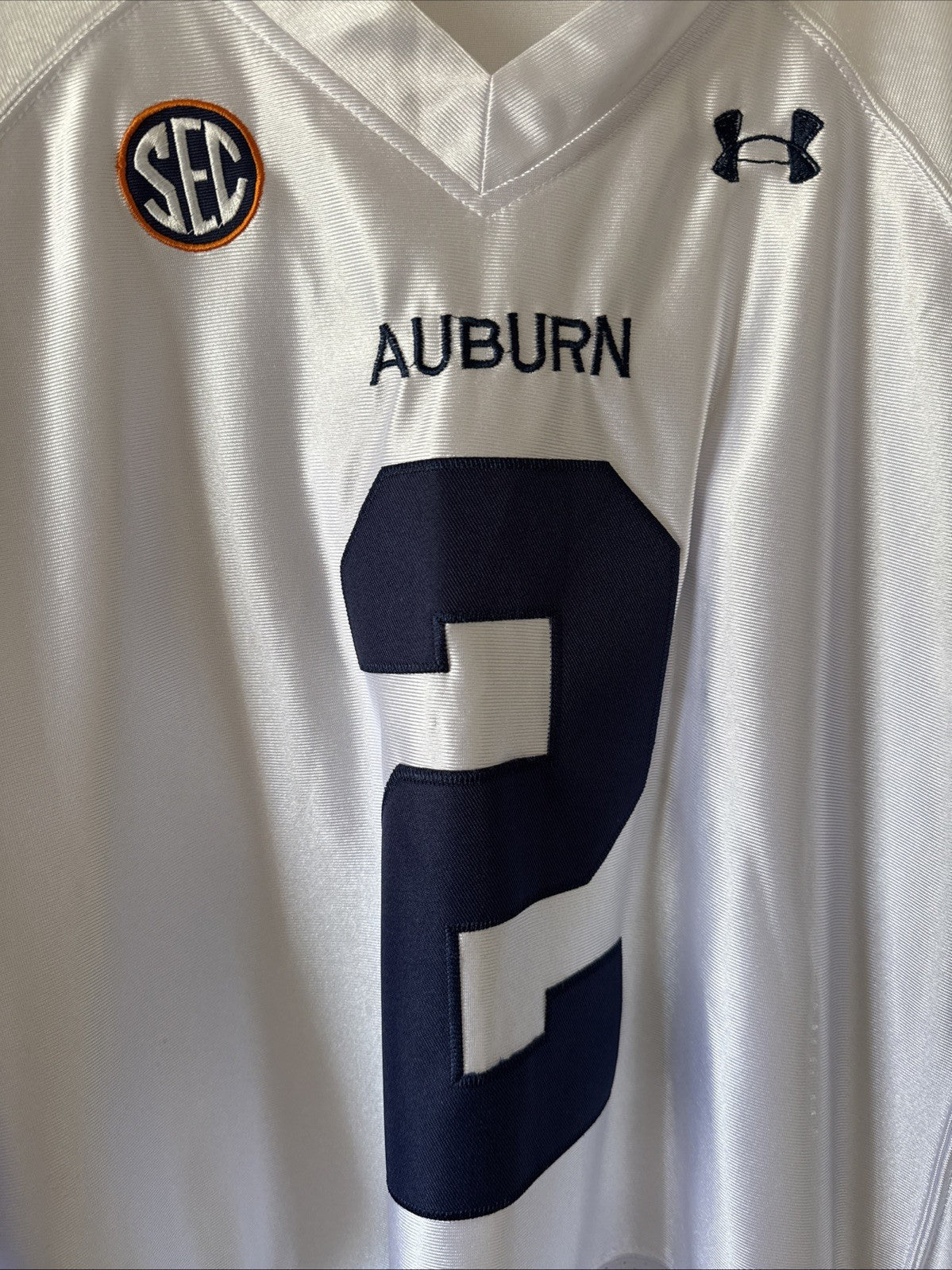 Men’s Under Armour Cam Newton 2 Auburn Tigers NCAA Vintage Sz 2XL - White RARE - Kyle’s Football Cards