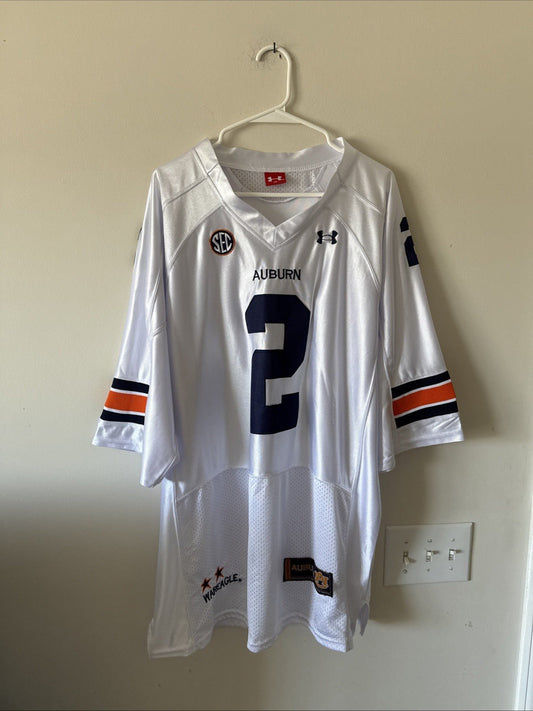 Men’s Under Armour Cam Newton 2 Auburn Tigers NCAA Vintage Sz 2XL - White RARE - Kyle’s Football Cards