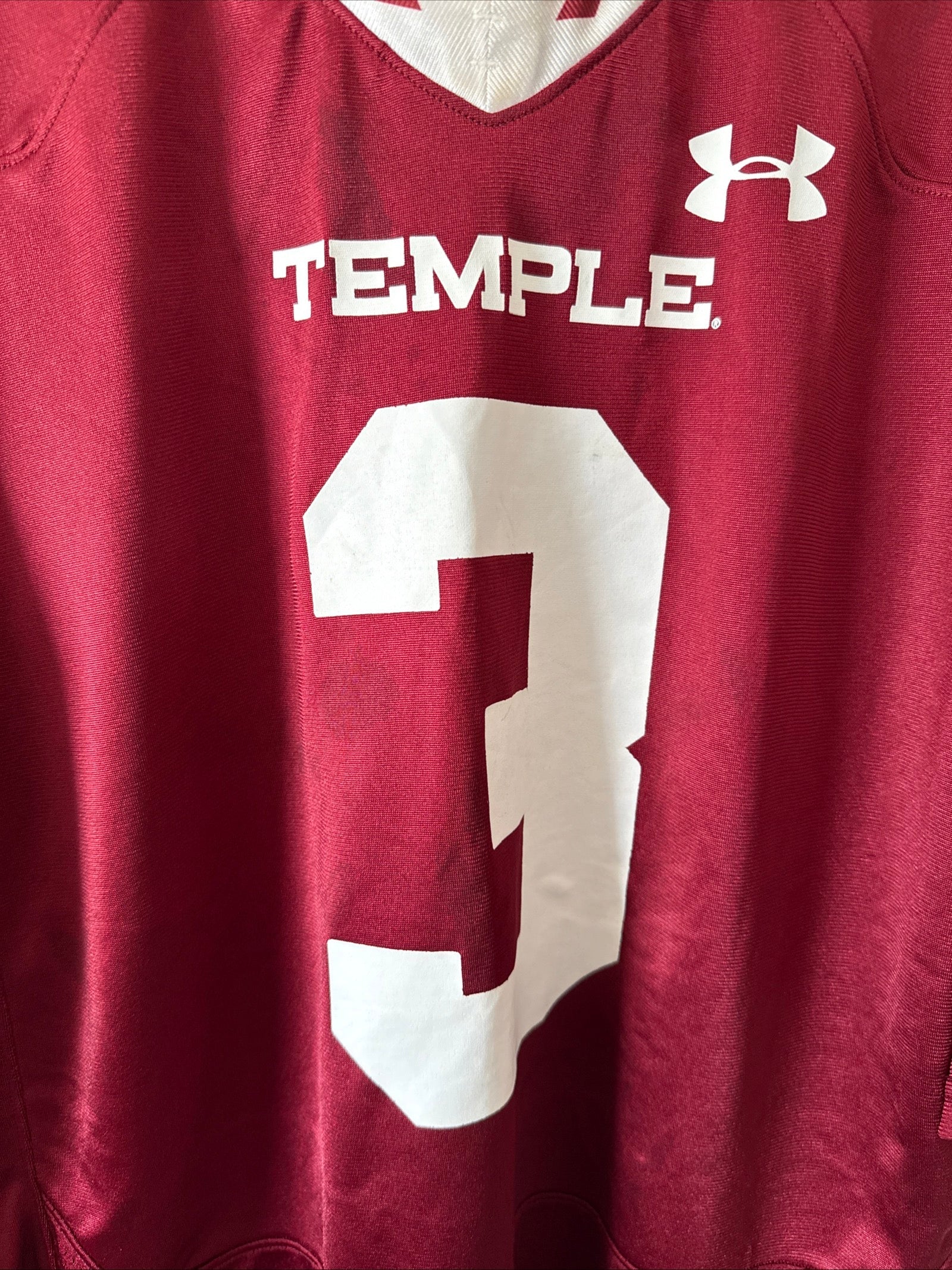 Men’s Under Armour Chris Powala 3 Temple Owls NCAA Jersey Sz XL - RARE - Kyle’s Football Cards