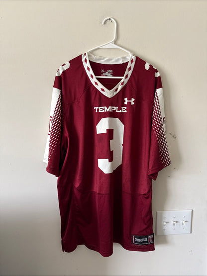 Men’s Under Armour Chris Powala 3 Temple Owls NCAA Jersey Sz XL - RARE - Kyle’s Football Cards