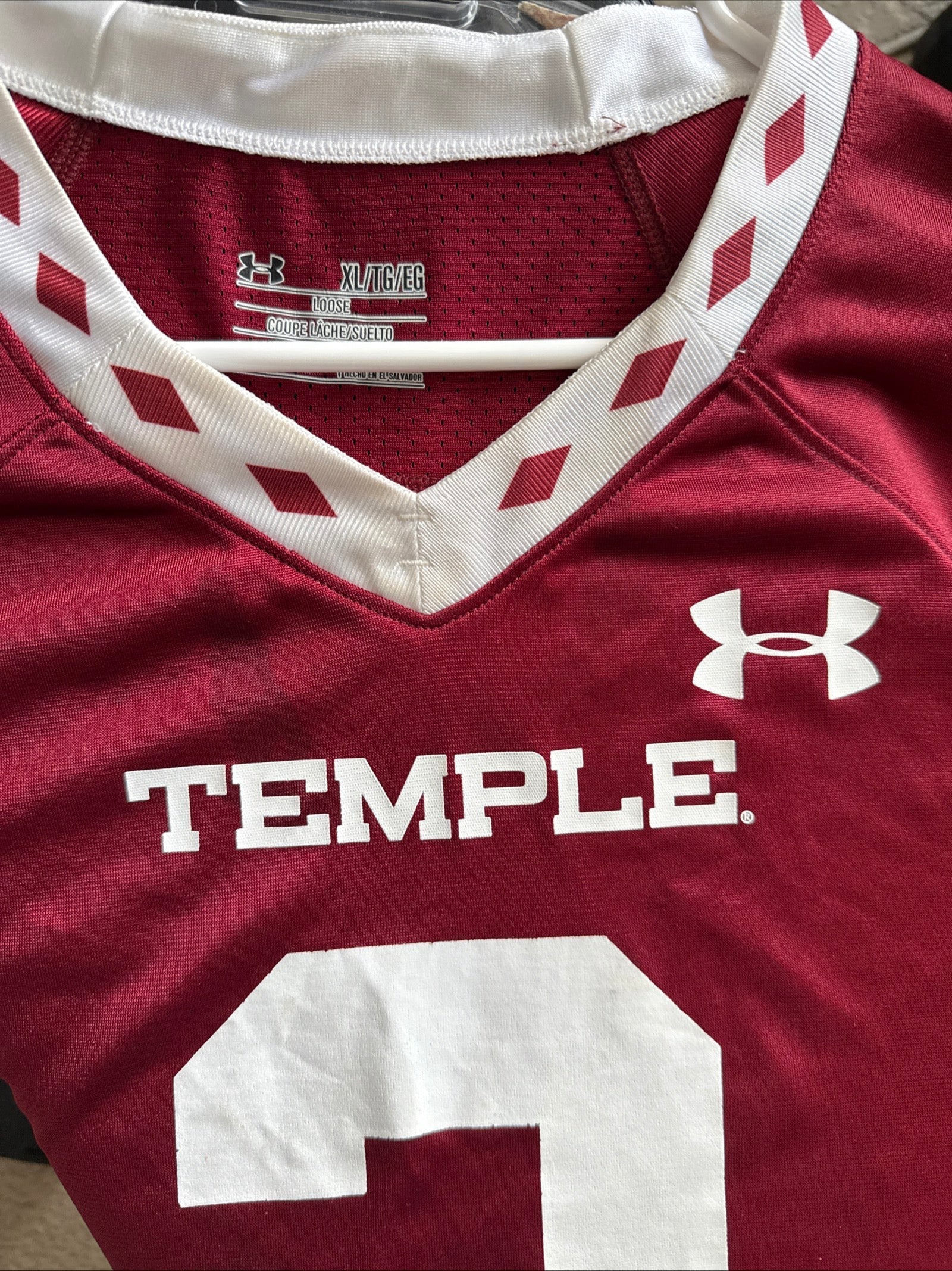 Men’s Under Armour Chris Powala 3 Temple Owls NCAA Jersey Sz XL - RARE - Kyle’s Football Cards