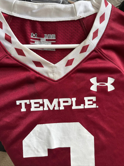 Men’s Under Armour Chris Powala 3 Temple Owls NCAA Jersey Sz XL - RARE - Kyle’s Football Cards