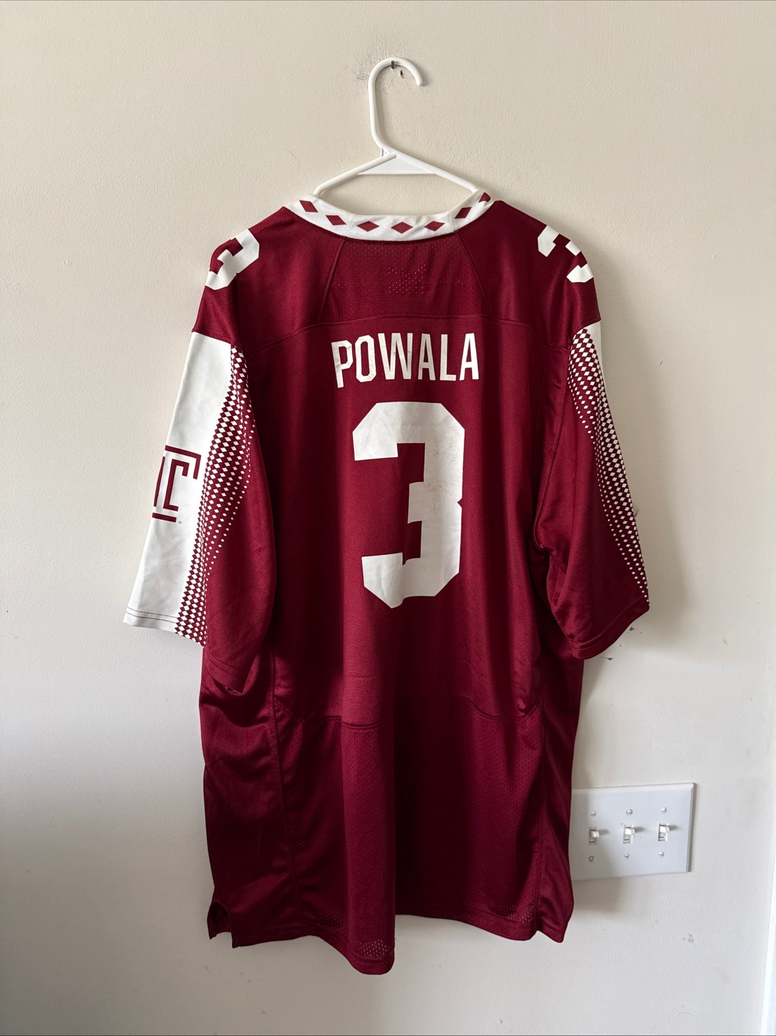 Men’s Under Armour Chris Powala 3 Temple Owls NCAA Jersey Sz XL - RARE - Kyle’s Football Cards