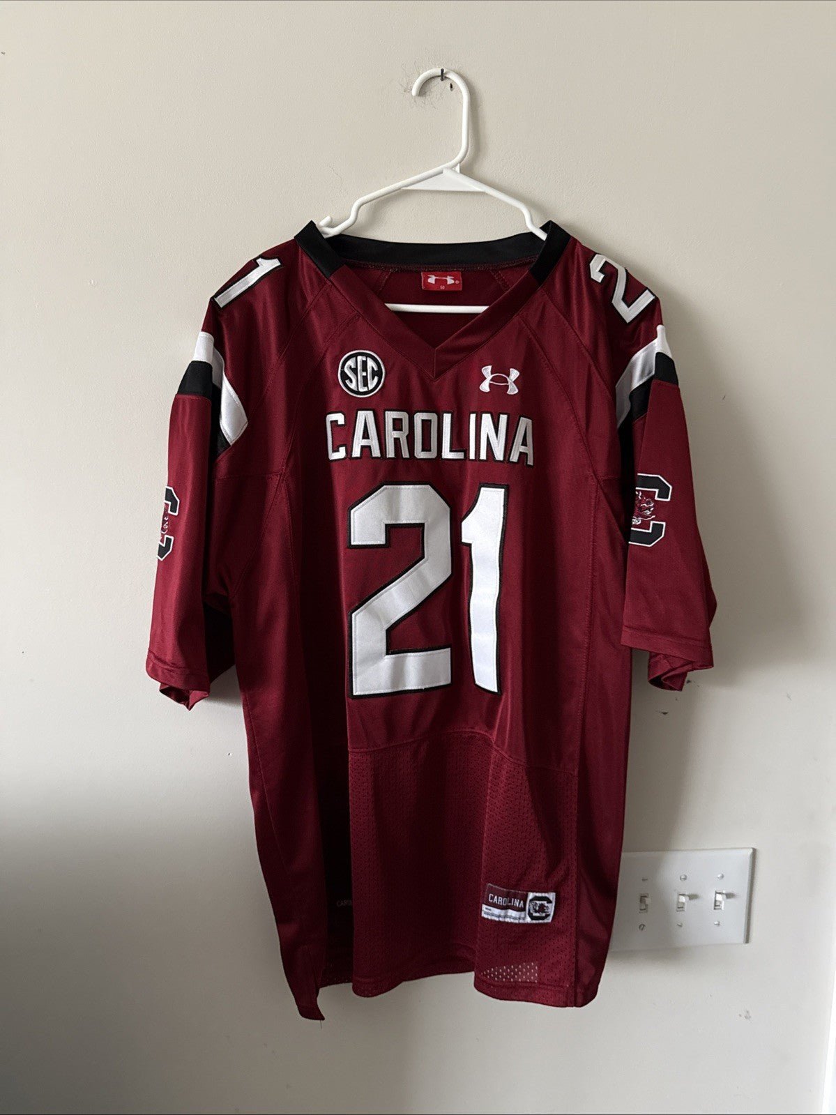 Men's Under Armour Marcus Lattimore 21 USC Gamecocks NCAA Jersey Sz 50 - RARE - Kyle’s Football Cards