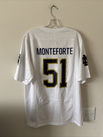 Men’s Under Armour Rino Monteforte 51 Notre Dame Irish NCAA Jersey Sz M - RARE - Kyle’s Football Cards