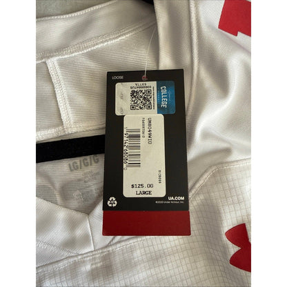 Men’s Under Armour Russell Wilson 16 Wisconsin Badgers Jersey Sz L - White NWT - Kyle’s Football Cards