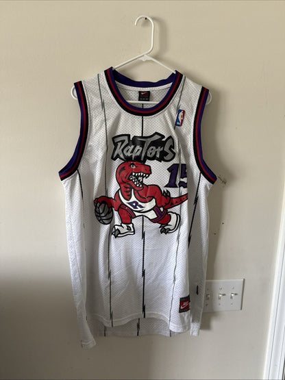 Men’s Vintage Authentic Toronto Raptors Vince Carter 15 Jersey Sz 54 - White - Kyle’s Football Cards