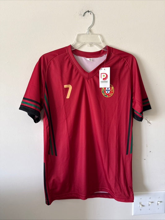 Men’s Vintage Portugal Cristiano Ronaldo 7 Soccer Jersey Sz S - NWT RARE - Kyle’s Football Cards