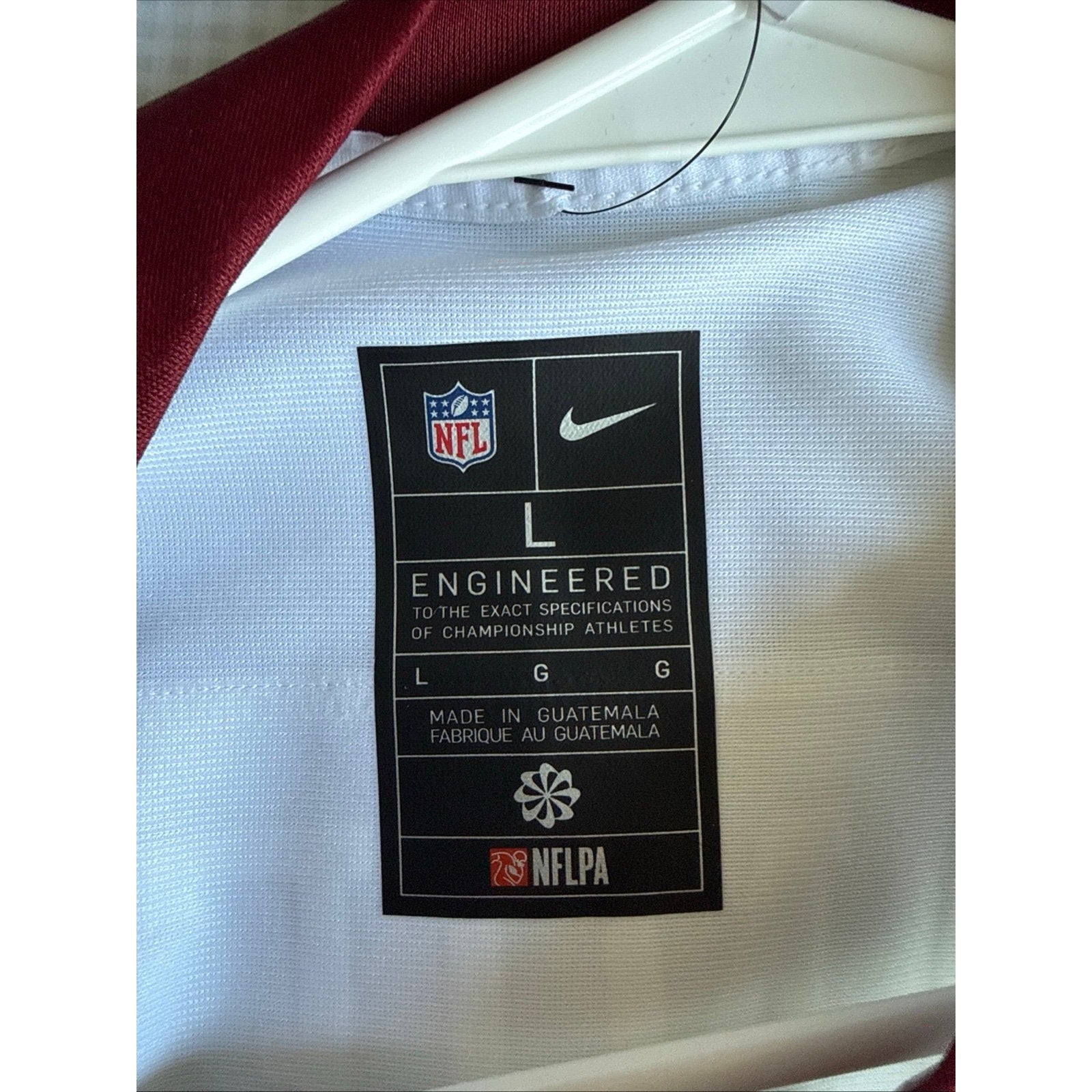 Men’s Washington Commanders Jayden Daniels 5 On Field Jersey Sz L - White NWT - Kyle’s Football Cards