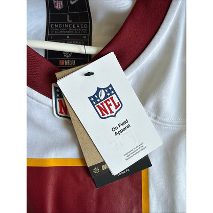 Men’s Washington Commanders Jayden Daniels 5 On Field Jersey Sz L - White NWT - Kyle’s Football Cards
