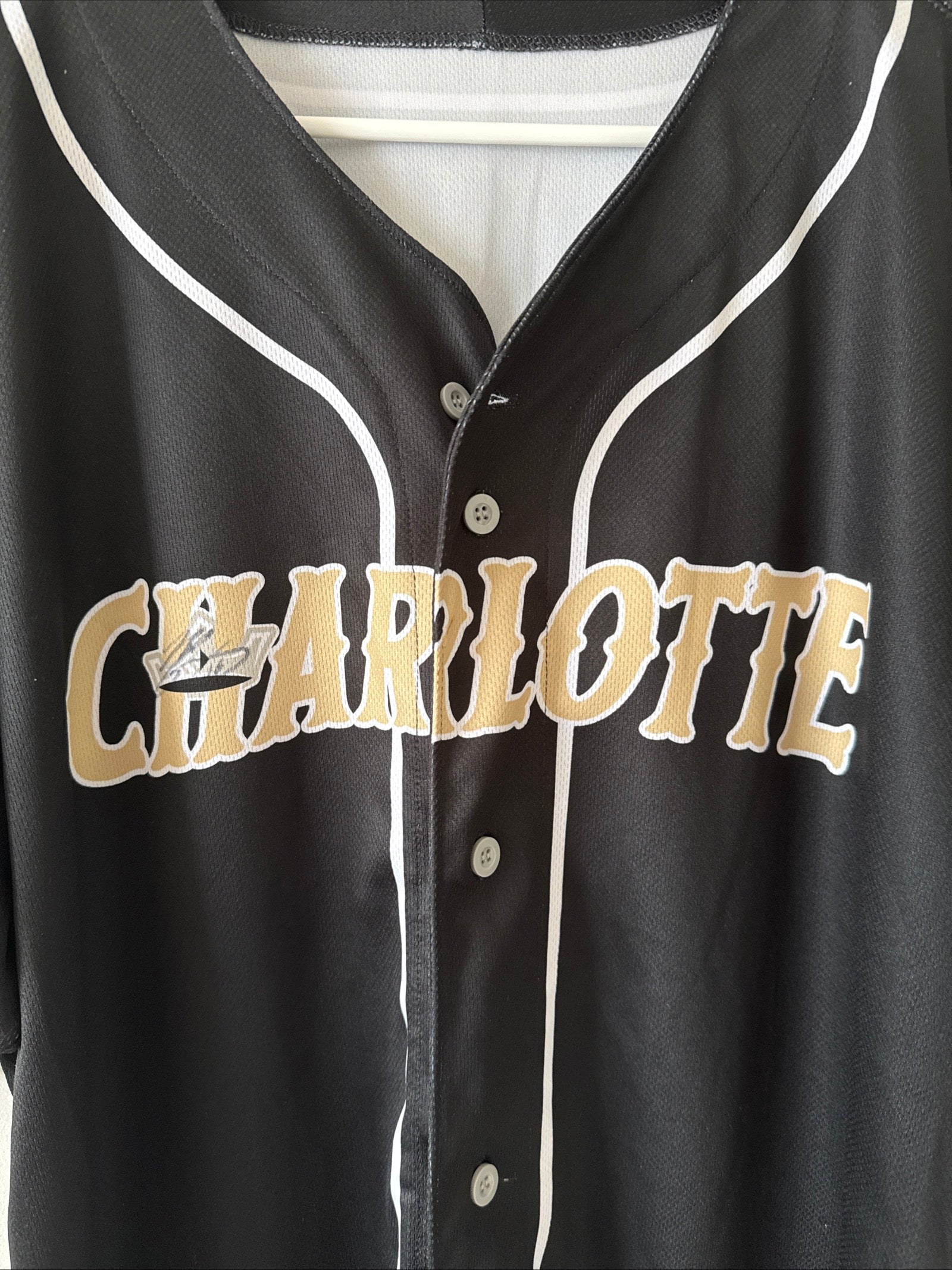 Men’s Wilson Charlotte Knights 2014 Minor League Baseball Home Jersey Sz XL RARE - Kyle’s Football Cards