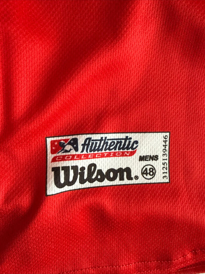Men’s Wilson Schenider 21 Jacksonville Jumbo Shrimp (Marlins) Jersey Sz 48 RARE - Kyle’s Football Cards
