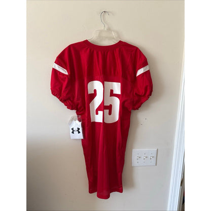Men’s Wisconsin Badgers Under Armour Fall 2017 Football 25 Jersey Sz L - Red - Kyle’s Football Cards