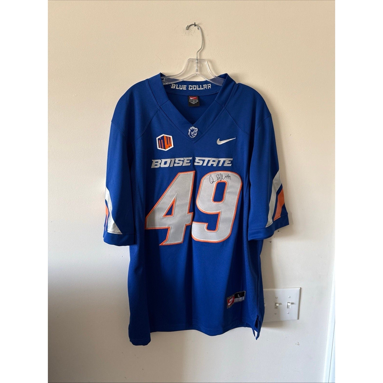 Nike Men's Quinn Skillin 49 Boise State Broncos Autographed Jersey Sz L - RARE - Kyle’s Football Cards