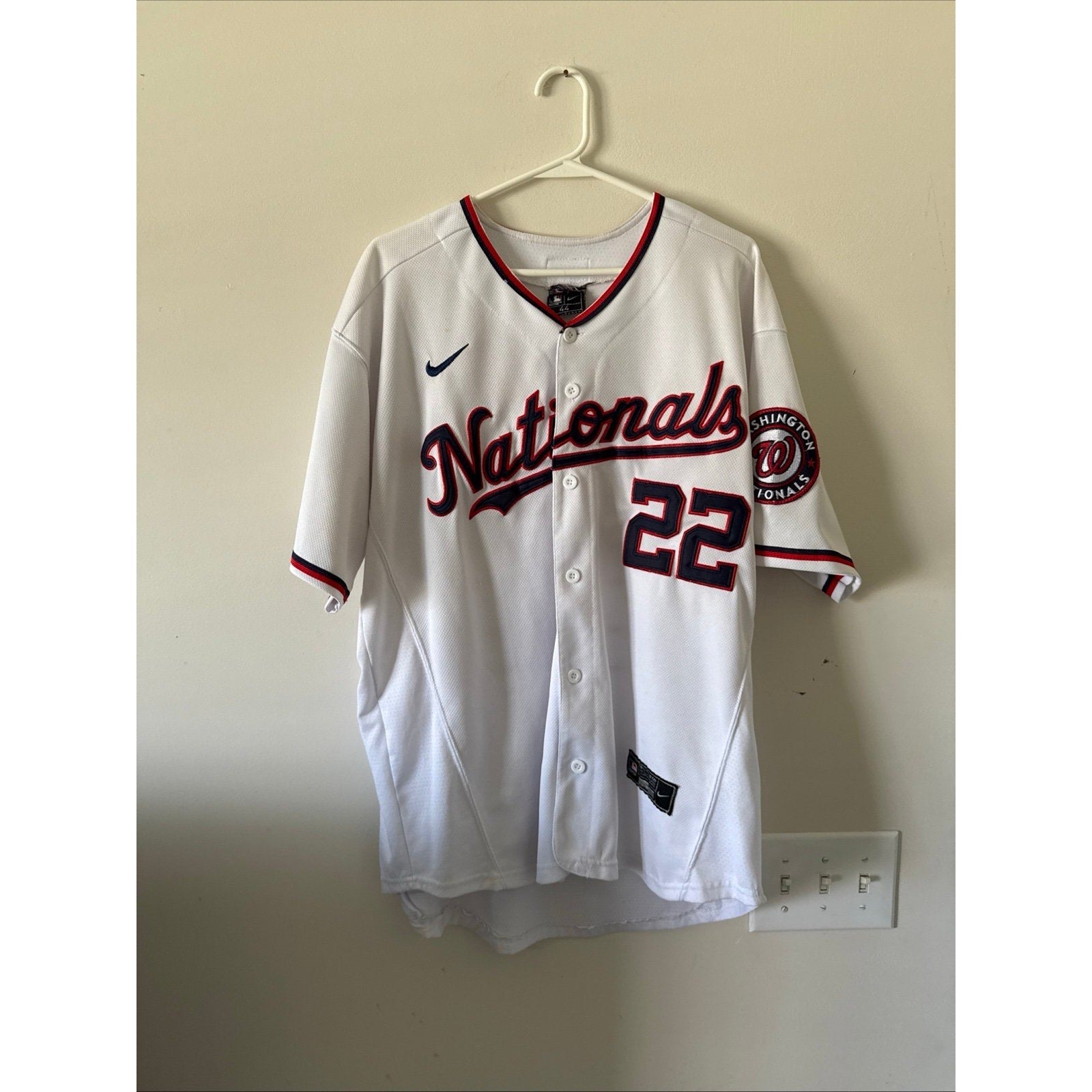 Original Nike Men's Washington Nationals Juan Soto White Home Jersey Sz 44 (L) - Kyle’s Football Cards