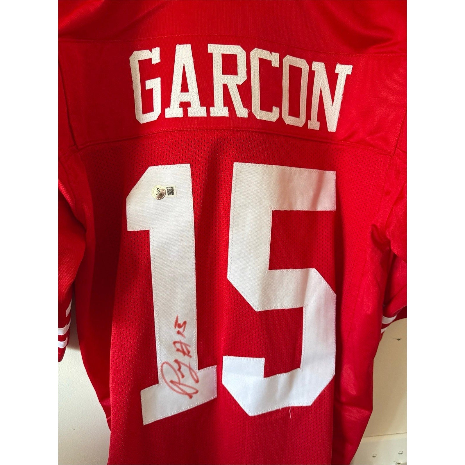 Pierre Garcon 15 San Francisco 49ers Autographed Jersey Beckett Certified Sz XL - Kyle’s Football Cards