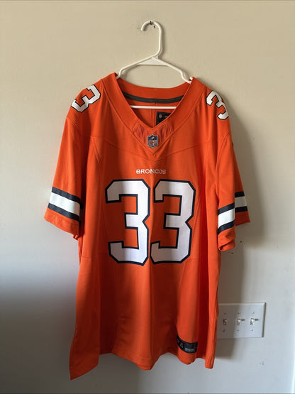 Men’s Nike Javonte Williams #33 Denver Broncos Vapor Lmtd NFL Jersey Sz 2XL NWOT