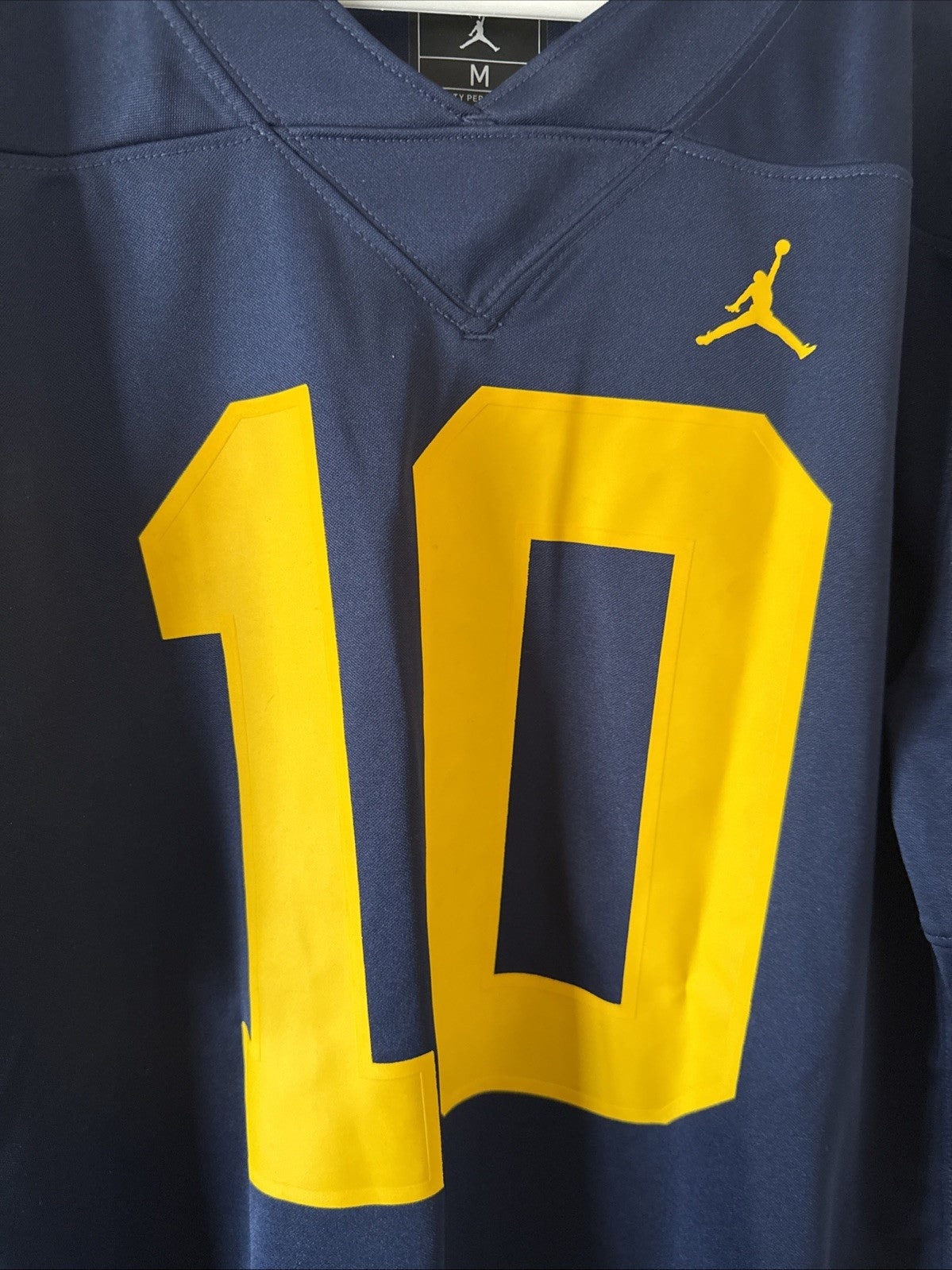 Men’s Jordan Tom Brady #10 Michigan Wolverines NCAA Game Jersey Sz M - Blue RARE