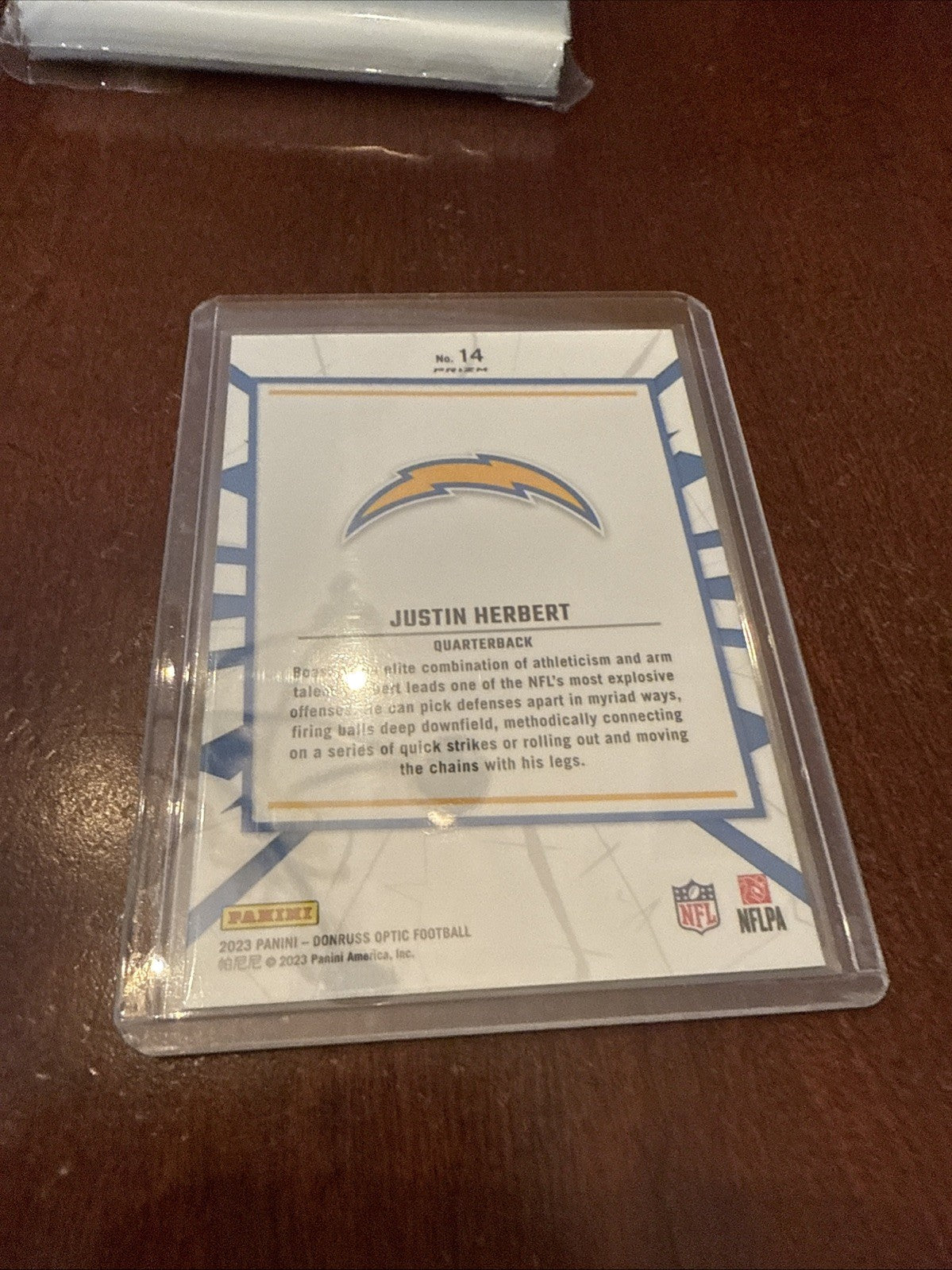 2023 Panini Donruss Optic - My House Justin Herbert #14 Silver Prizm