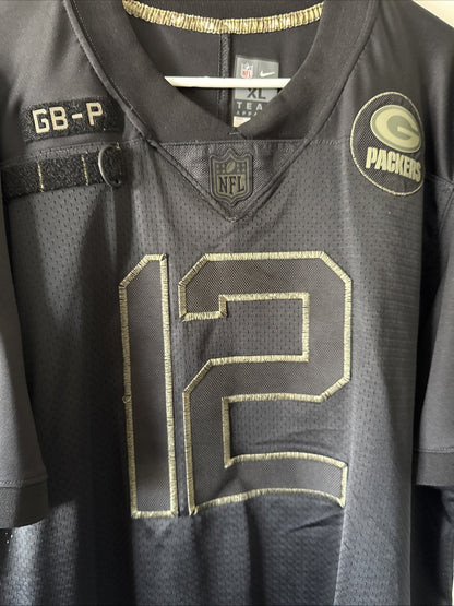 Men's Nike Aaron Rodgers #12 GB Packers 2020 Salute to Service Lmtd Jersey Sz XL