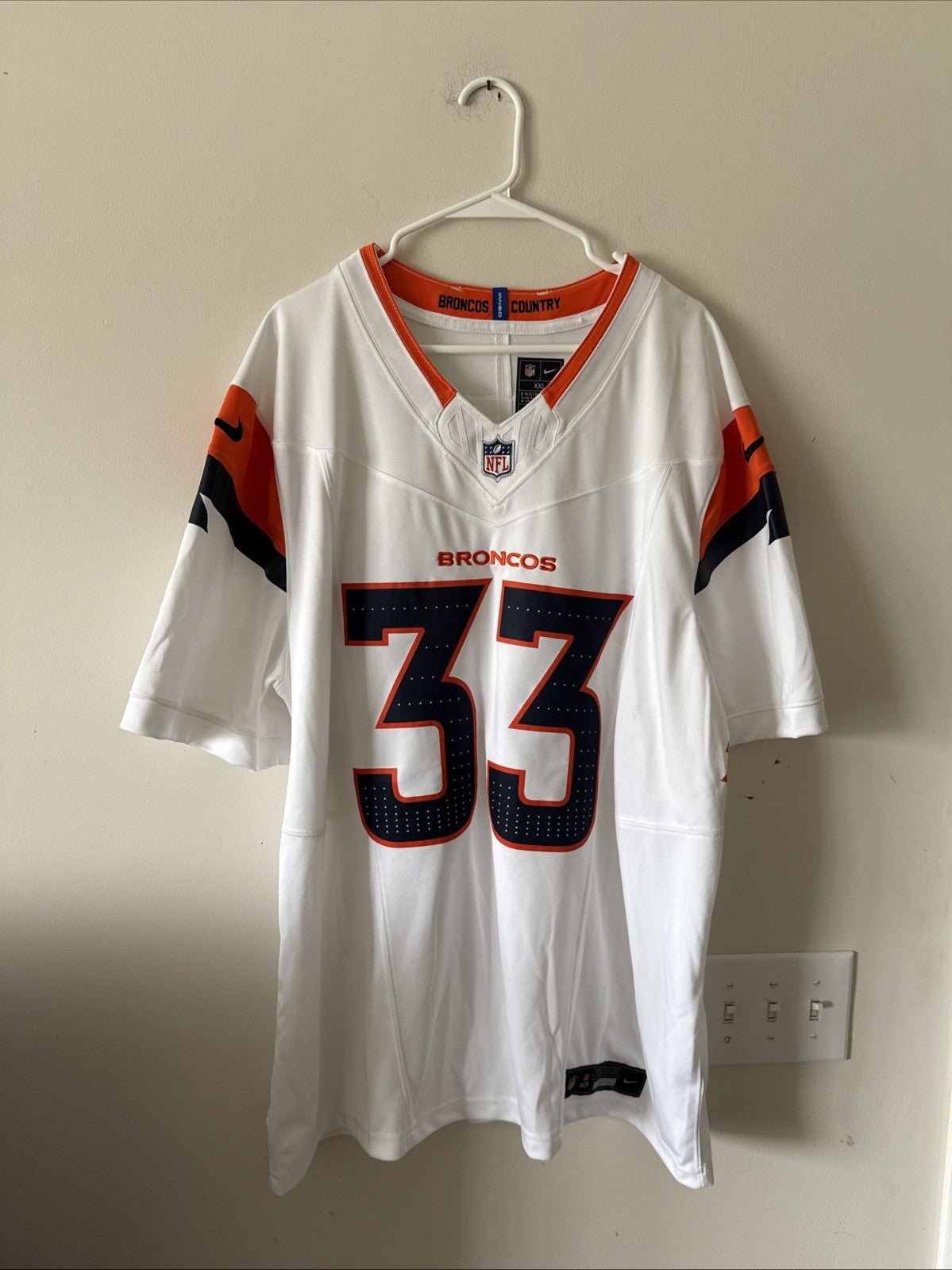 Men’s Nike Javonte Williams #33 Denver Broncos Vapor Lmtd NFL Jersey Sz 2XL RARE