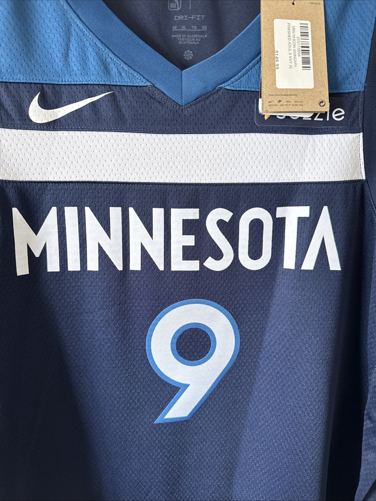 Men’s Nike Nickeil Alexander-Walker #9 Minnesota Timberwolves Jersey Sz 52 - NWT