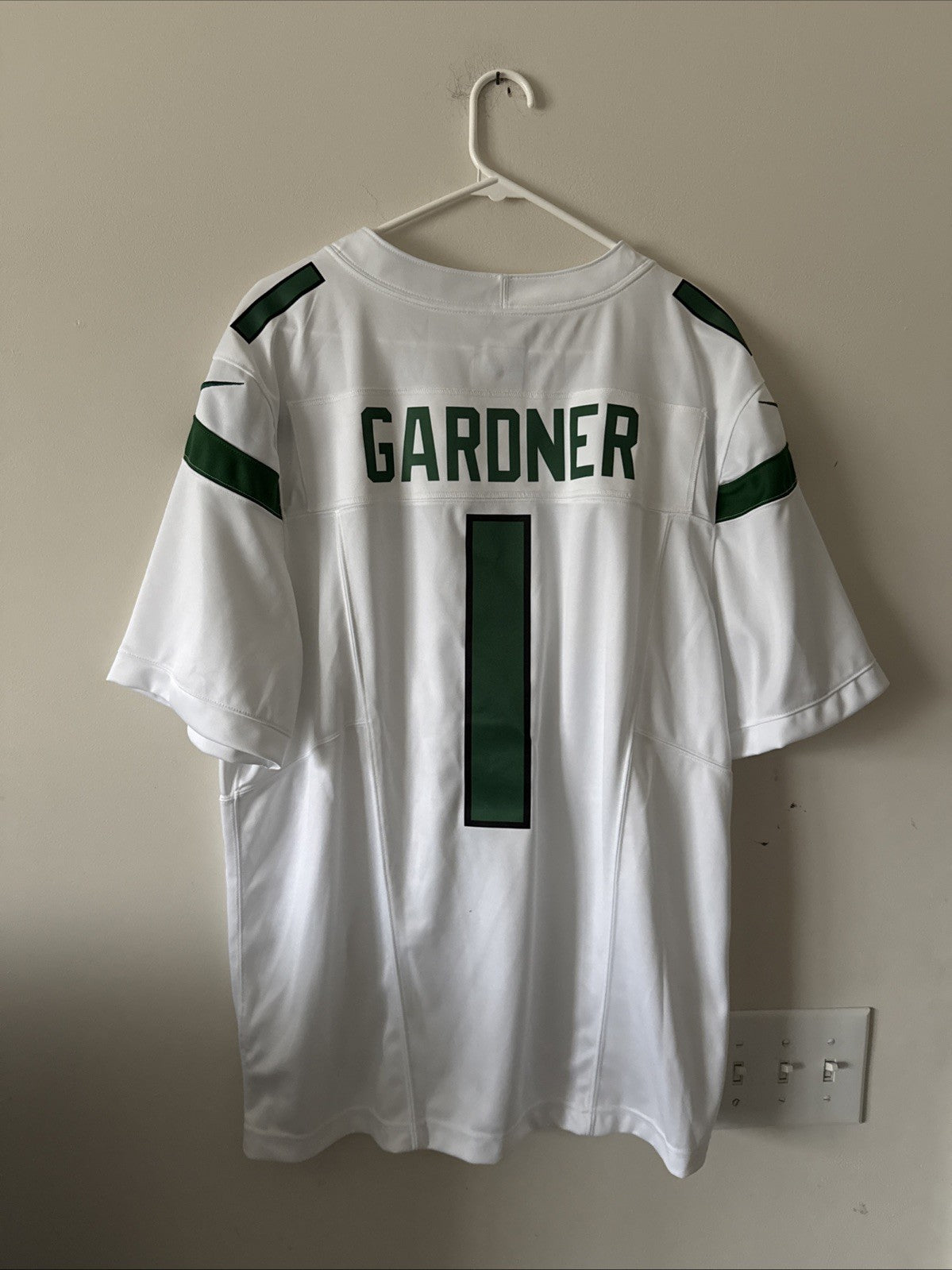 Men’s Nike SAUCE GARDNER #1 New York Jets Vapor Limited Jersey SZ XL White RARE