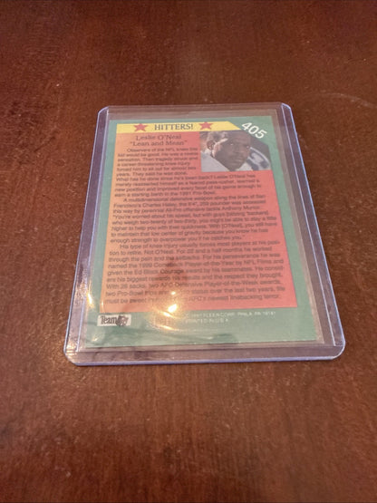 Leslie O'Neal - 1991 Fleer Hitters! Card #405 Autograph