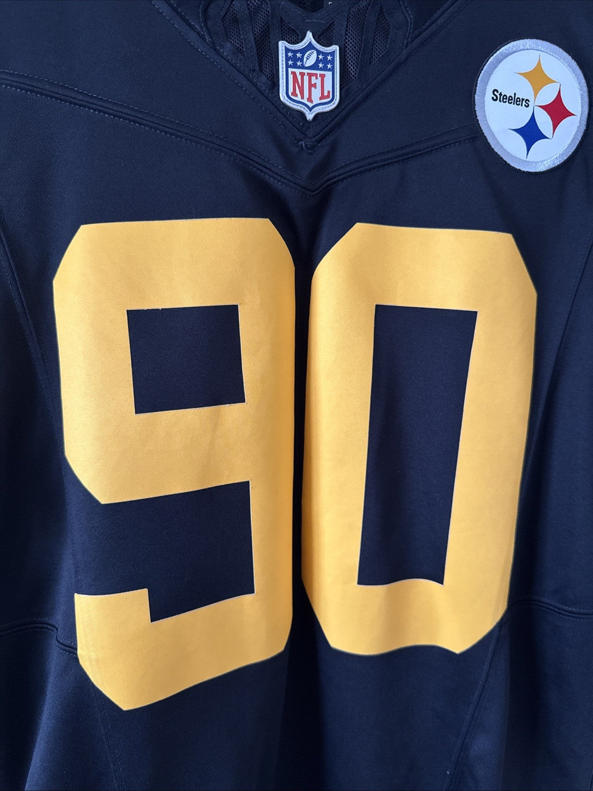 Men’s Nike TJ Watt #90 Pittsburgh Steelers Vapor Lmtd ColorRush Jersey Sz S RARE