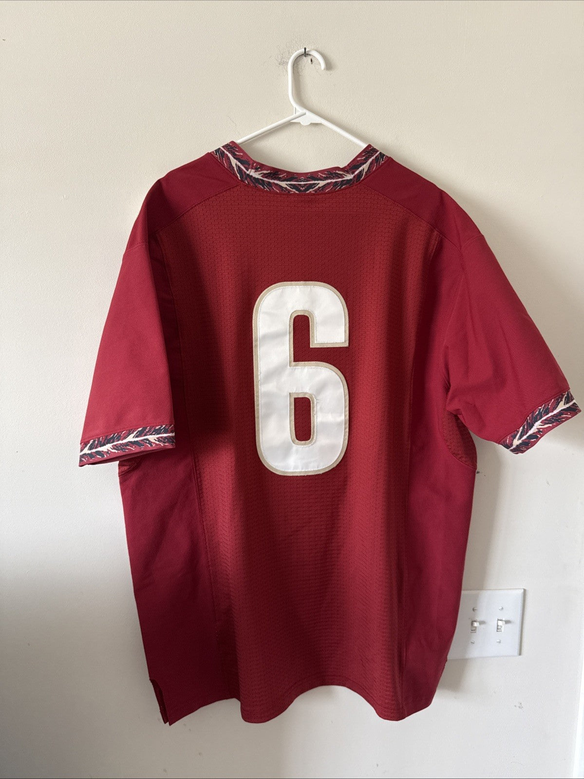 MEN’S NIKE LEROY BUTLER #6 FLORIDA STATE SEMINOLES NCAA JERSEY SZ 48 - RED RARE