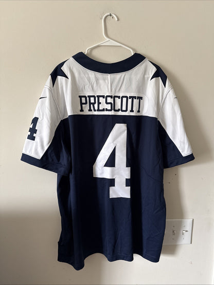 Mens Nike Dak Prescott #4 Dallas Cowboys VAPOR LMTD Throwback NFL Jersey Sz 2XL