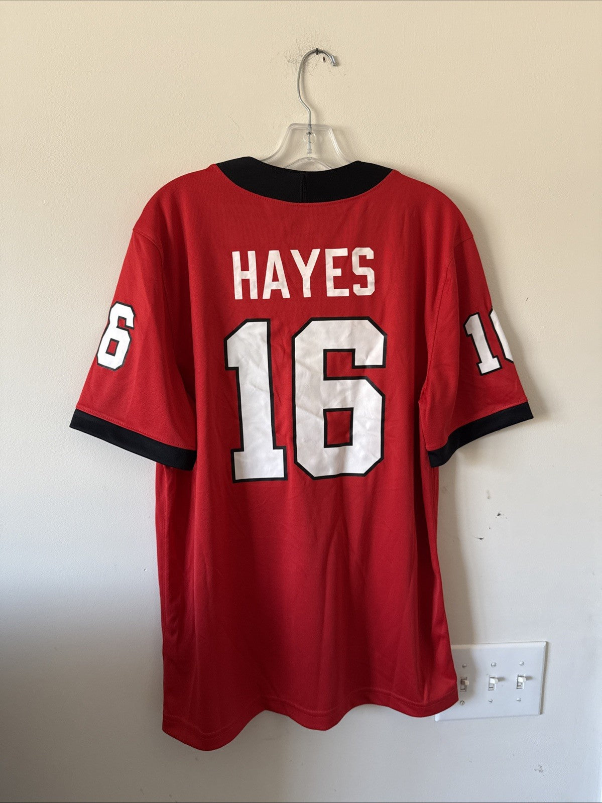 Men’s Nike Maurice Hayes Jr #16 Georgia Bulldogs NCAA Jersey Sz M - Red RARE
