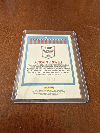 2025 USA Stars And Stripes Judson Dowell Cracked Ice /25 #131
