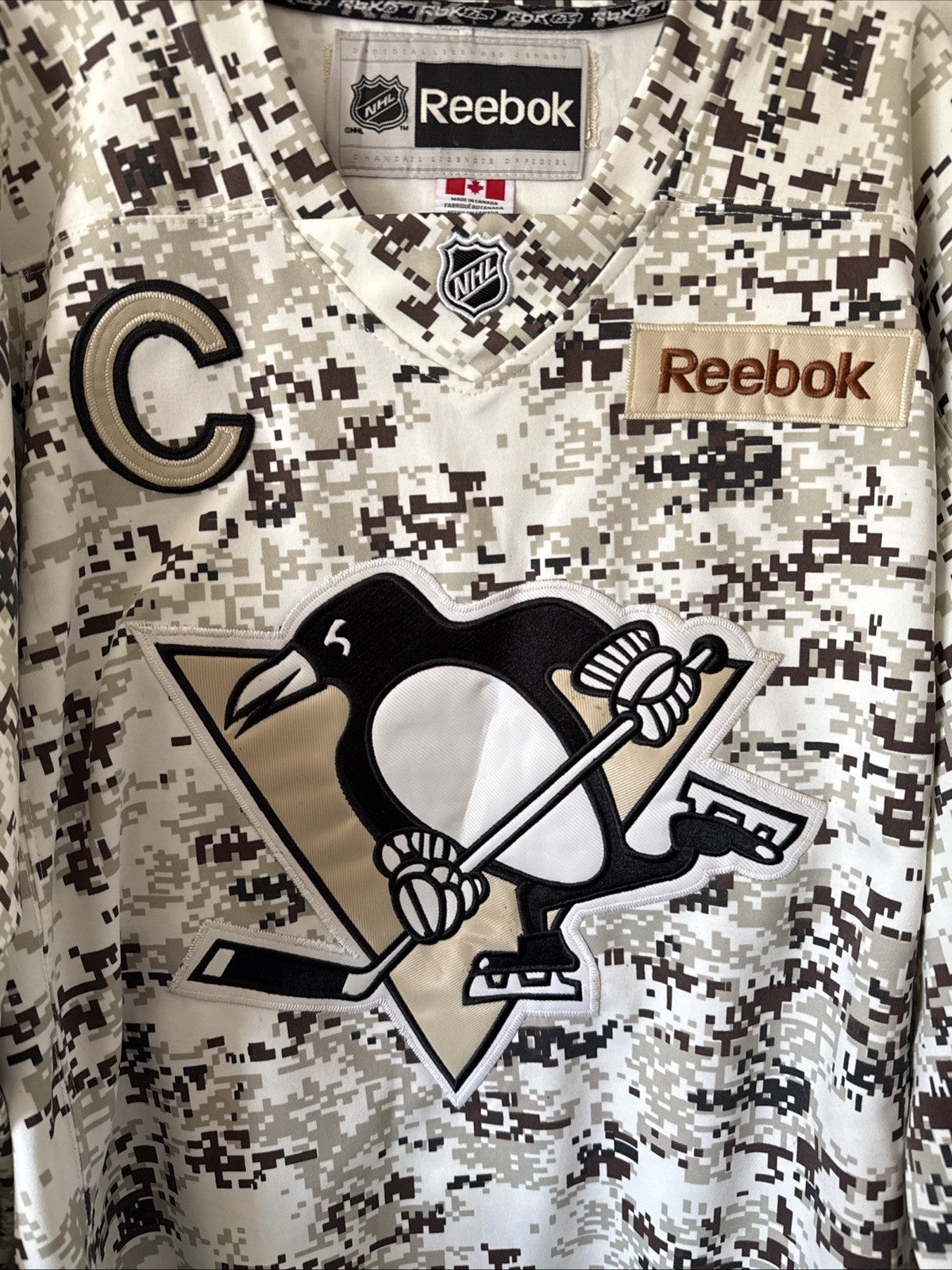MEN’S REEBOK MARIO LEMIEUX #66 PENGUINS DIGITAL CAMO NHL JERSEY SZ 54 - NWT RARE