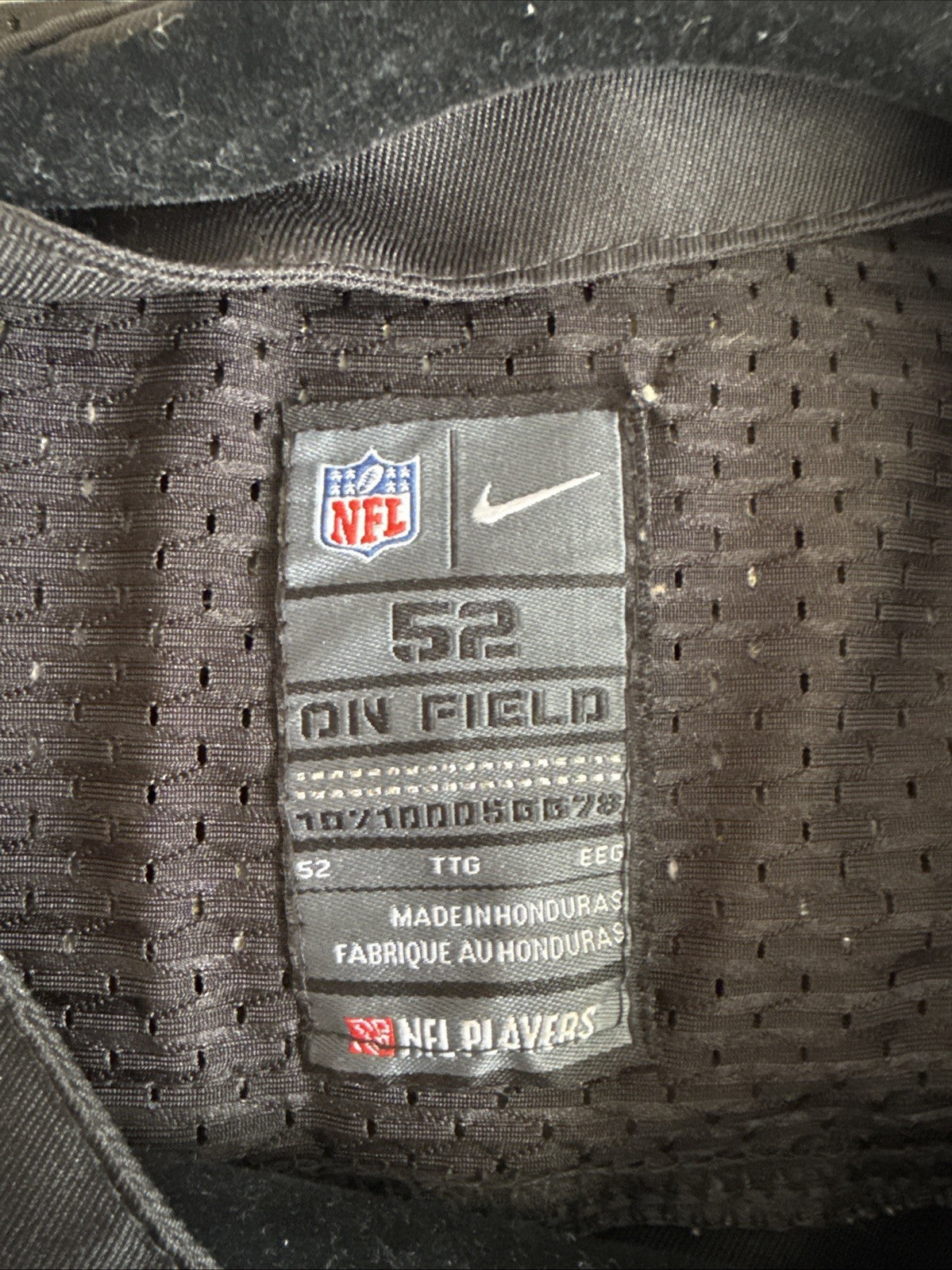 Men’s Nike Ryan Shazier #50 Pittsburgh Steelers NFL Jersey Size 52 - Black RARE