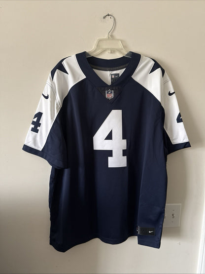 Mens Nike Dak Prescott #4 Dallas Cowboys VAPOR LMTD Throwback NFL Jersey Sz 3XL